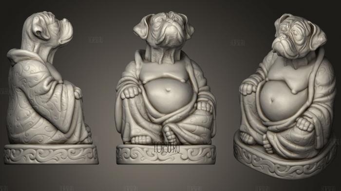 Boxer Buddha (Canine Collection) 3d stl for CNC