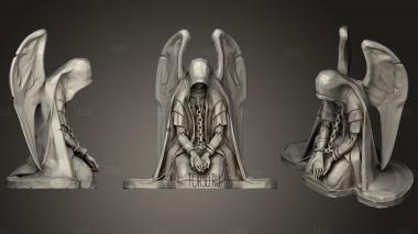 Chained Angel Statue Sculpture stl model for CNC