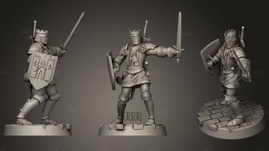 Chaos Warrior Vs Bretonnian Knight stl model for CNC