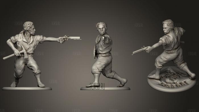 Colonial Sailor Generic 3d stl for CNC