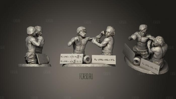 Combat De Boxe Cosmologique 3d stl for CNC