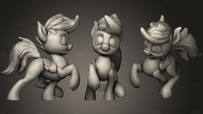 Confidently Walking Scootaloo 3d stl for CNC