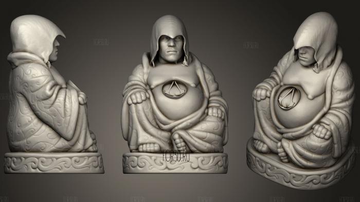 Conner Buddha W logo (Assassins Creed) 3d stl for CNC