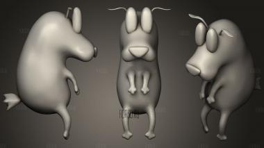 Courage the Cowardly Dog stl model for CNC