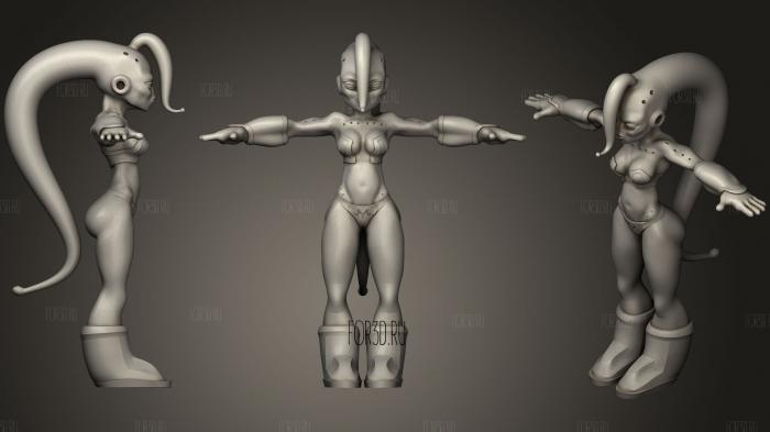 Dragon Ball Kid Buu Boo Girl 3d stl for CNC