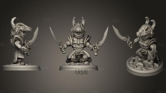 Dragon Knight With Dual Swords 3d stl for CNC
