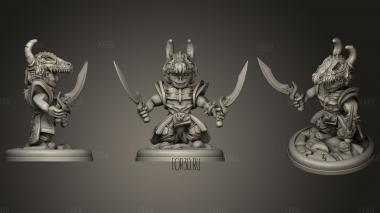 Dragon Knight With Dual Swords stl model for CNC