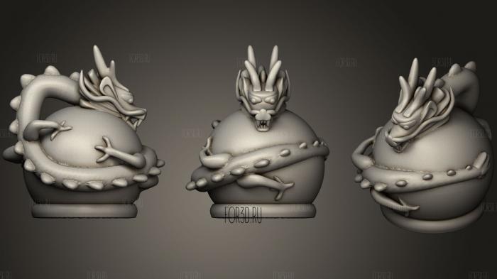 Dragon On The Crystal Ball 3d stl for CNC