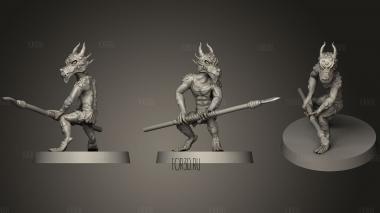 Dungeons & Dragons Kobold With Spear stl model for CNC