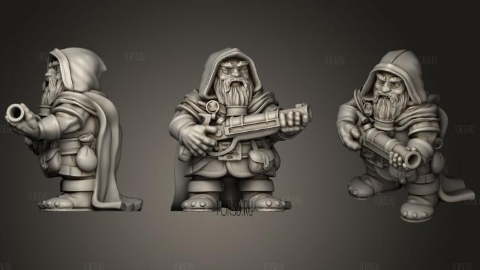 Dwarf Rifleman (Remastered) 3d stl for CNC