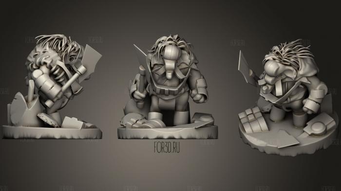 Elephant Tribe Warrior 3d stl for CNC