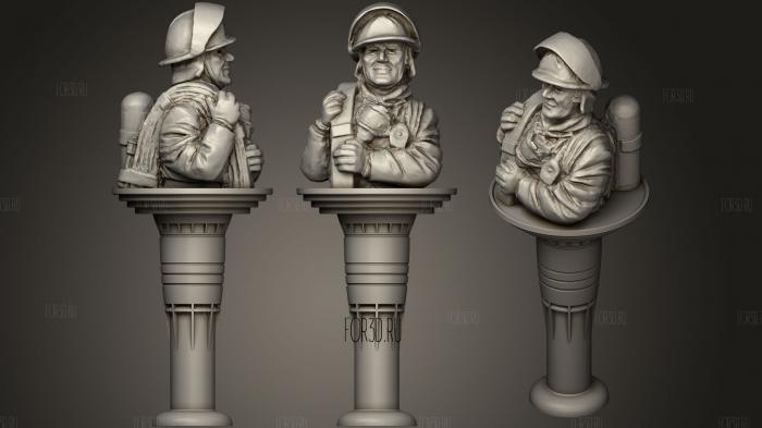Firefighter Trophy On Sky Tower 265mm H male 3d stl for CNC
