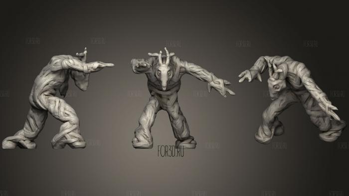 Forest Troll With Skull Mask 3d stl for CNC