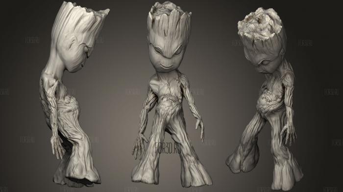 Groot Grumpy Sloopy 3d stl for CNC