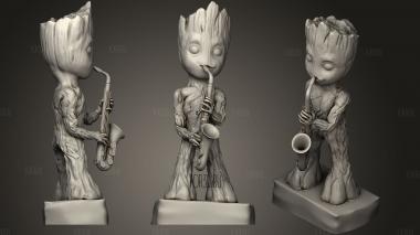 Groot Playing The Saxophone
