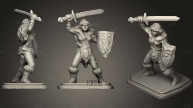 Heroquest   Frozen Horror   Female Barbarian Repaired stl model for CNC