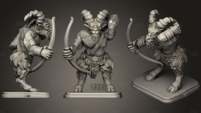 Heroquest Beast Men Archers2 3d stl for CNC