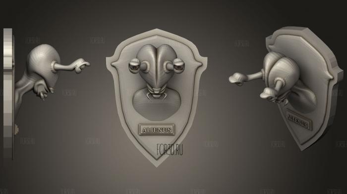 Hunting Trophy  alienus 3d stl for CNC