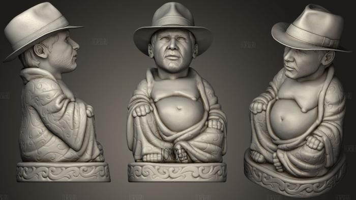 Indiana Jones Buddha 3d stl for CNC