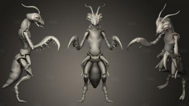Insect Character Cartoon Mantis stl model for CNC