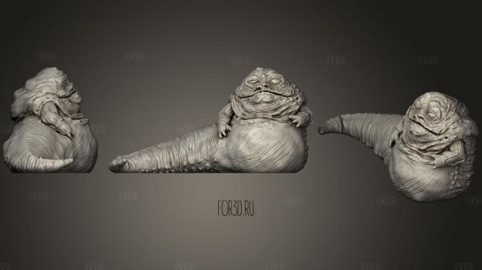 Jabba The Hutt (Small & Life Size) 3d stl for CNC