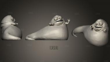 Jabba The Hutt (Smooth Version) stl model for CNC