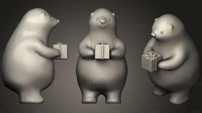 Подарочная коробка Kumaty Cute Little Polar Bears (Зима) 3d stl модель для ЧПУ