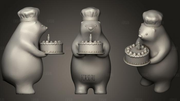 Kumaty   Polar Bear Patissier 3d stl for CNC