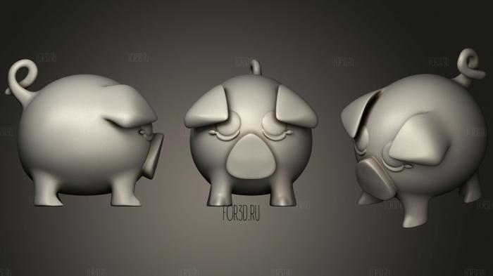 Lechonk Funko Style 3d stl for CNC