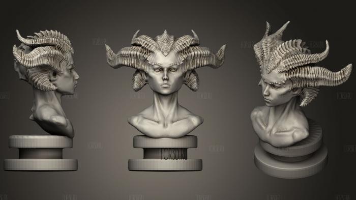 Lilith Diablo 4 Bust 3d stl for CNC