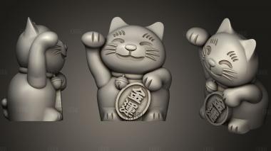 Maneki Neko  Money Cat stl model for CNC