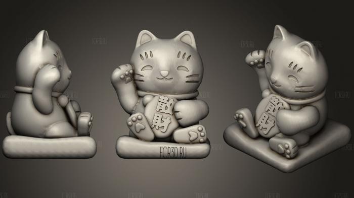 Maneki Neko  Splurge Cat 3d stl for CNC
