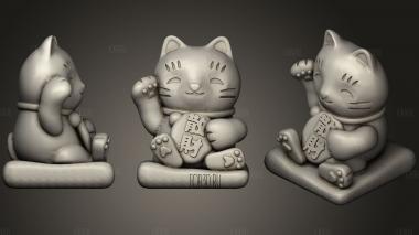 Maneki Neko  Splurge Cat stl model for CNC