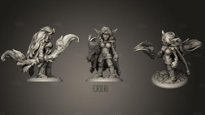 MELODY THE ELVEN ARCHER 3d stl for CNC