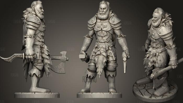 Orc12 fixed Dagger Axe 3d stl for CNC