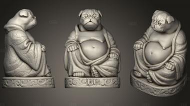 Pug Buddha (Canine Collection) stl model for CNC