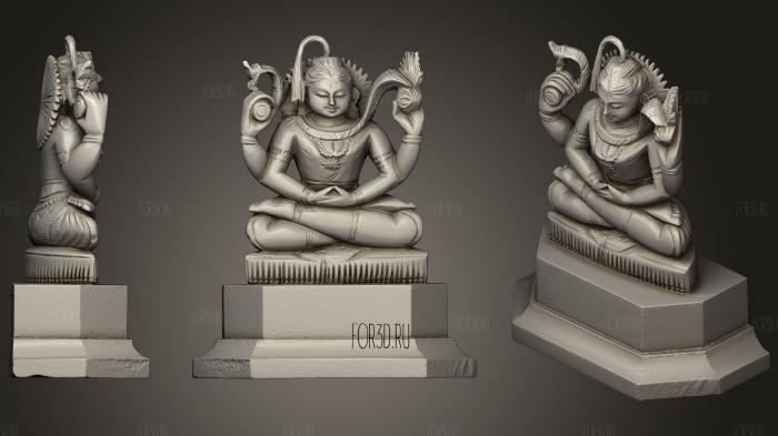 Shiva In Meditation 3d stl for CNC