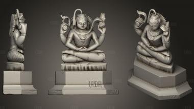 Shiva In Meditation stl model for CNC
