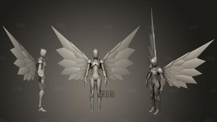 Silver Crow Accel World 3d stl for CNC