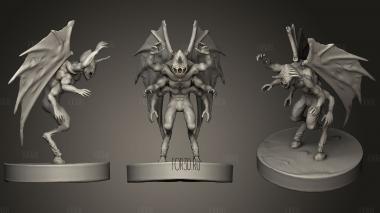 Six Headed Pest Demon stl model for CNC