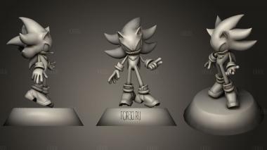 Sonic generations shadow the hedgehog statue 1 stl model for CNC