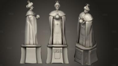 Statues King & Queen1 stl model for CNC