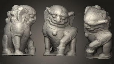 Stone Lion (Generated By Revopoint Pop) stl model for CNC