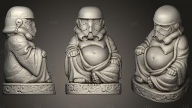 Stormtrooper Buddha stl model for CNC