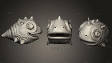 Cute wormfish fantasy creatureoriginal concept stl model for CNC