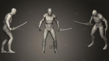 Cyborg Ninja Killer stl model for CNC