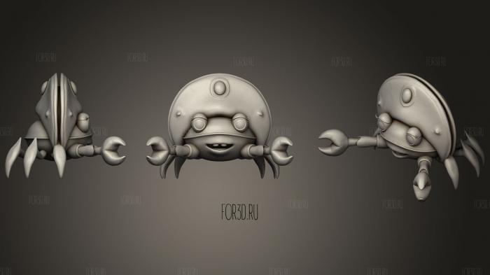 Fortune cookie crab 3d stl for CNC