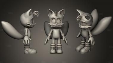 Free Tails Movie Pose T stl model for CNC