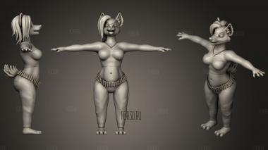 Hyena Commission work stl model for CNC