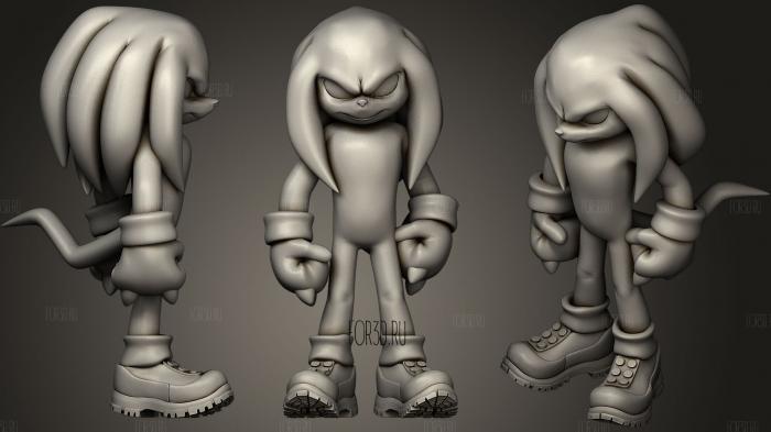 Knuckles Movie Free 3d stl for CNC